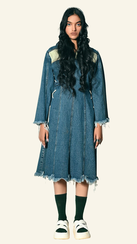 DENIM HOODIE DRESS  OneTruePairing.
